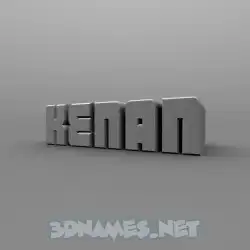 kenan in Solid Grey style - 3D name wallpaper