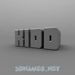 kidd in Solid Grey style - 3D name wallpaper