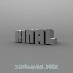 kinal in Solid Grey style - 3D name wallpaper