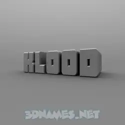klood in Solid Grey style - 3D name wallpaper