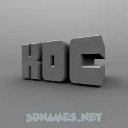 koc in Solid Grey style - 3D name wallpaper