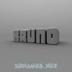 kruno in Solid Grey style - 3D name wallpaper
