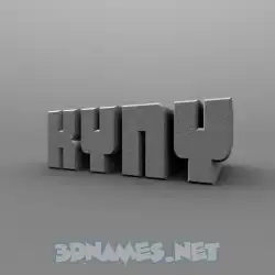 kyny in Solid Grey style - 3D name wallpaper