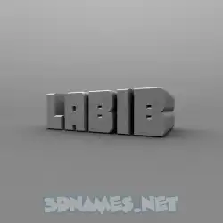 labib in Solid Grey style - 3D name wallpaper
