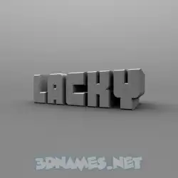 lacky in Solid Grey style - 3D name wallpaper