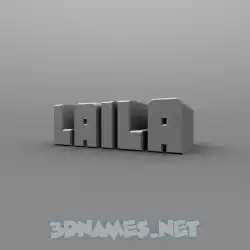 laila in Solid Grey style - 3D name wallpaper