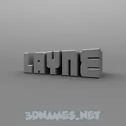 layne in Solid Grey style - 3D name wallpaper