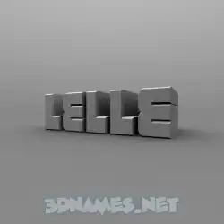 lelle in Solid Grey style - 3D name wallpaper