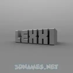 lexxi in Solid Grey style - 3D name wallpaper