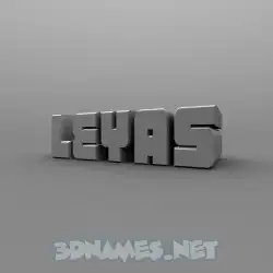 leyas in Solid Grey style - 3D name wallpaper