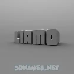 liamo in Solid Grey style - 3D name wallpaper