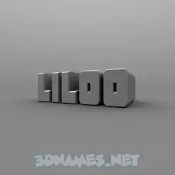 liloo in Solid Grey style - 3D name wallpaper