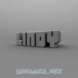 lindy in Solid Grey style - 3D name wallpaper