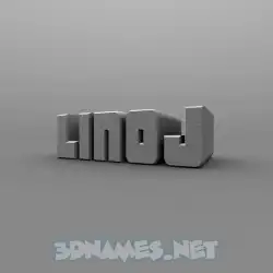 linoj in Solid Grey style - 3D name wallpaper