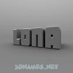 lona in Solid Grey style - 3D name wallpaper
