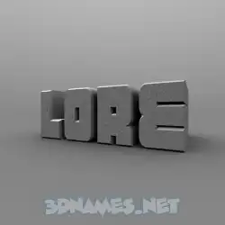 lore in Solid Grey style - 3D name wallpaper