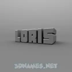 loris in Solid Grey style - 3D name wallpaper