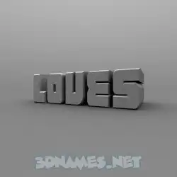 loves in Solid Grey style - 3D name wallpaper