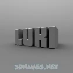 luki in Solid Grey style - 3D name wallpaper