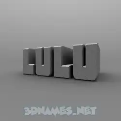 lulu in Solid Grey style - 3D name wallpaper