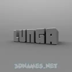 lunga in Solid Grey style - 3D name wallpaper