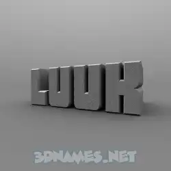 luuk in Solid Grey style - 3D name wallpaper
