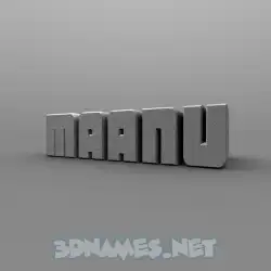maanu in Solid Grey style - 3D name wallpaper