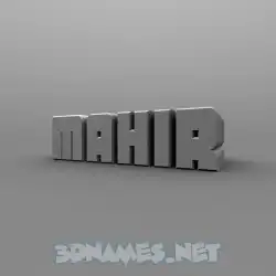 mahir in Solid Grey style - 3D name wallpaper