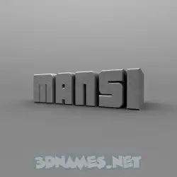 mansi in Solid Grey style - 3D name wallpaper