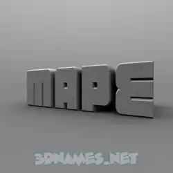 mape in Solid Grey style - 3D name wallpaper