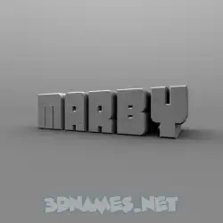 marby in Solid Grey style - 3D name wallpaper