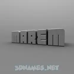 marem in Solid Grey style - 3D name wallpaper