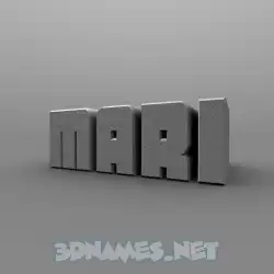 mari in Solid Grey style - 3D name wallpaper