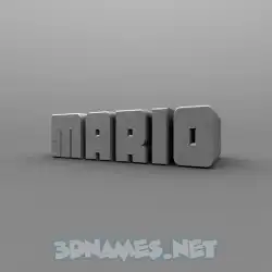 mario in Solid Grey style - 3D name wallpaper