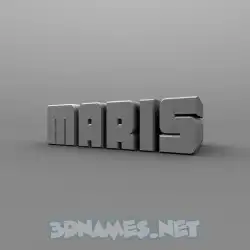 maris in Solid Grey style - 3D name wallpaper