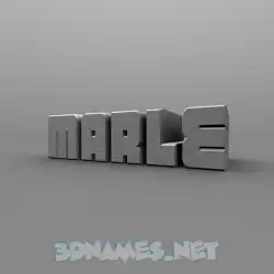 marle in Solid Grey style - 3D name wallpaper