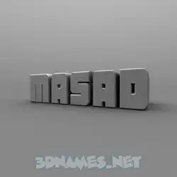 masad in Solid Grey style - 3D name wallpaper
