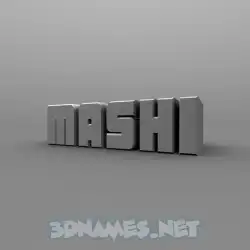 mashi in Solid Grey style - 3D name wallpaper