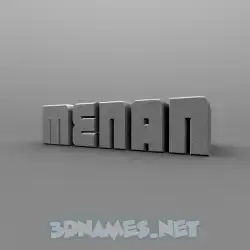 menan in Solid Grey style - 3D name wallpaper
