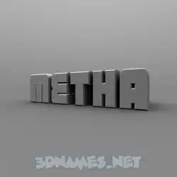 metha in Solid Grey style - 3D name wallpaper
