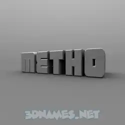 metho in Solid Grey style - 3D name wallpaper