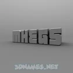 mhegs in Solid Grey style - 3D name wallpaper