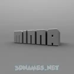 minna in Solid Grey style - 3D name wallpaper