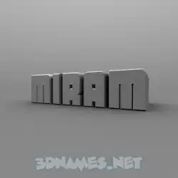 miram in Solid Grey style - 3D name wallpaper