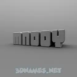 mnooy in Solid Grey style - 3D name wallpaper