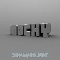 mochy in Solid Grey style - 3D name wallpaper