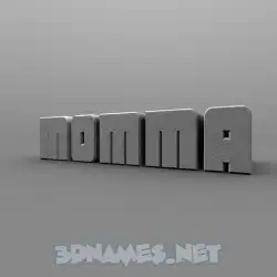 momma in Solid Grey style - 3D name wallpaper