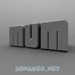 mum in Solid Grey style - 3D name wallpaper