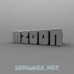 mzoon in Solid Grey style - 3D name wallpaper
