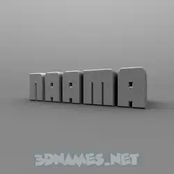 naama in Solid Grey style - 3D name wallpaper